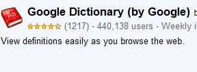 dictionary chrome