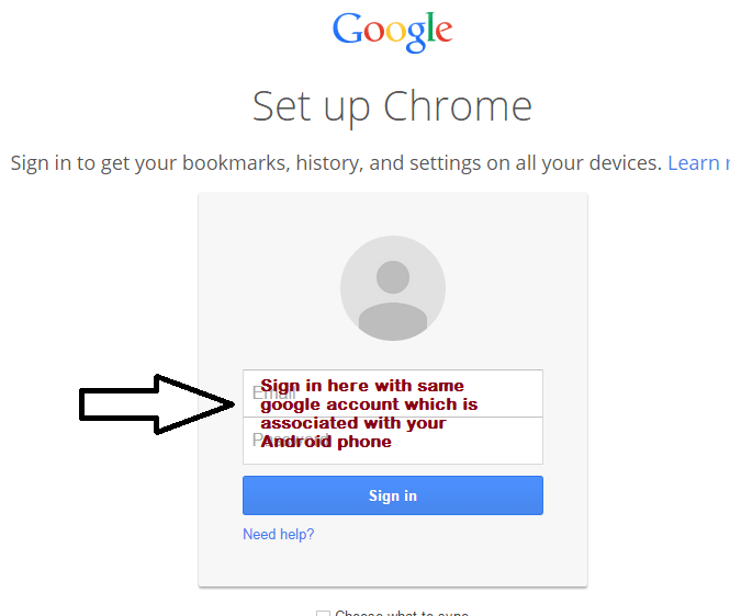 chrome sign-in