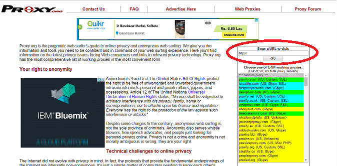 what are some proxy websites that work