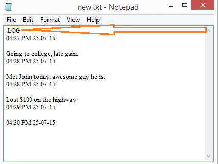 notepad-log