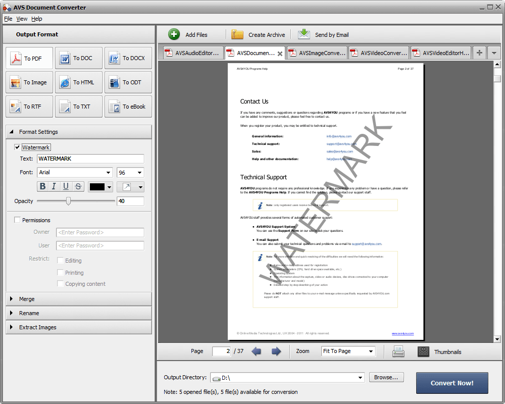 freeware pdf watermark maker