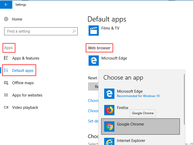 Change Default Search From Bing To Google In Windows 10