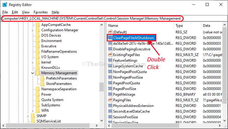 Clear Page File At Shudown Double Click