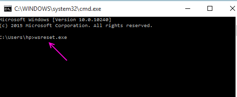 cmd-wsreset