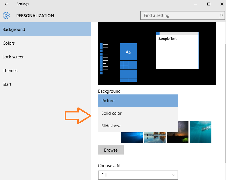 windows 10 slideshow shuffle