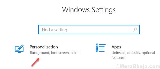 Settings Personalization