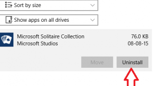 uninstall app