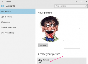 change account setting win 10 2