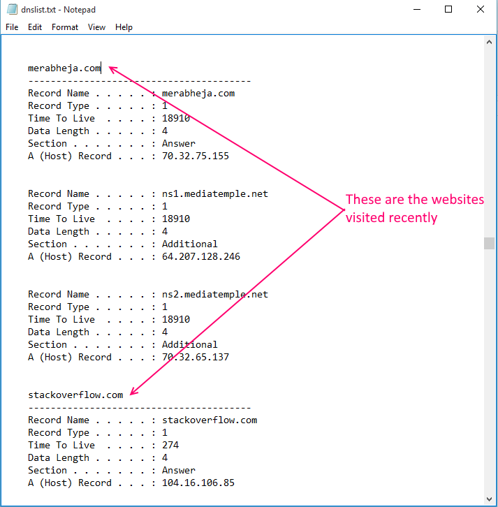 Список txt. Listed txt. Meniul browserului optiunii History.