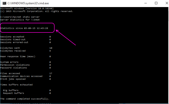 uptime cmd