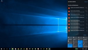 Action Center in Windows 10