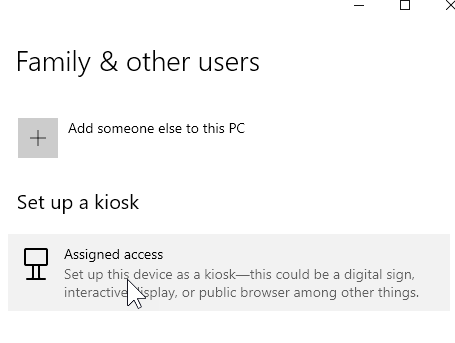Assigned Access