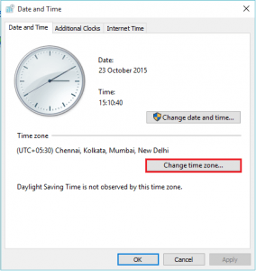 change time zone 1