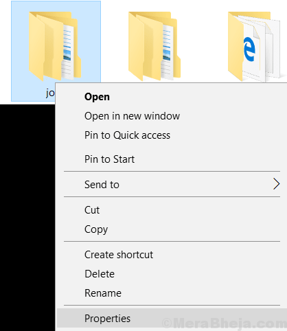 Folder Right Click Context Menu Properties