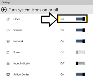 turn clock off