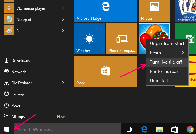 turn-live-tiles-off-win-10