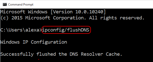 cmd-win-10-clear-dns-cache