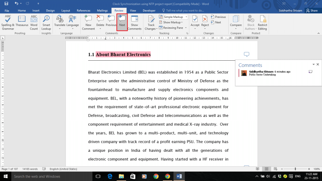 How to use comments in Microsoft Word 2016