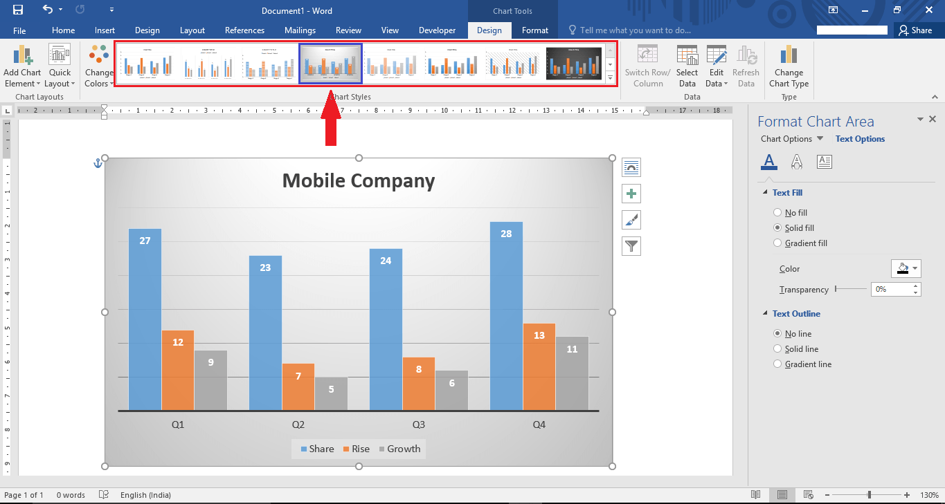 Диаграмма microsoft graph