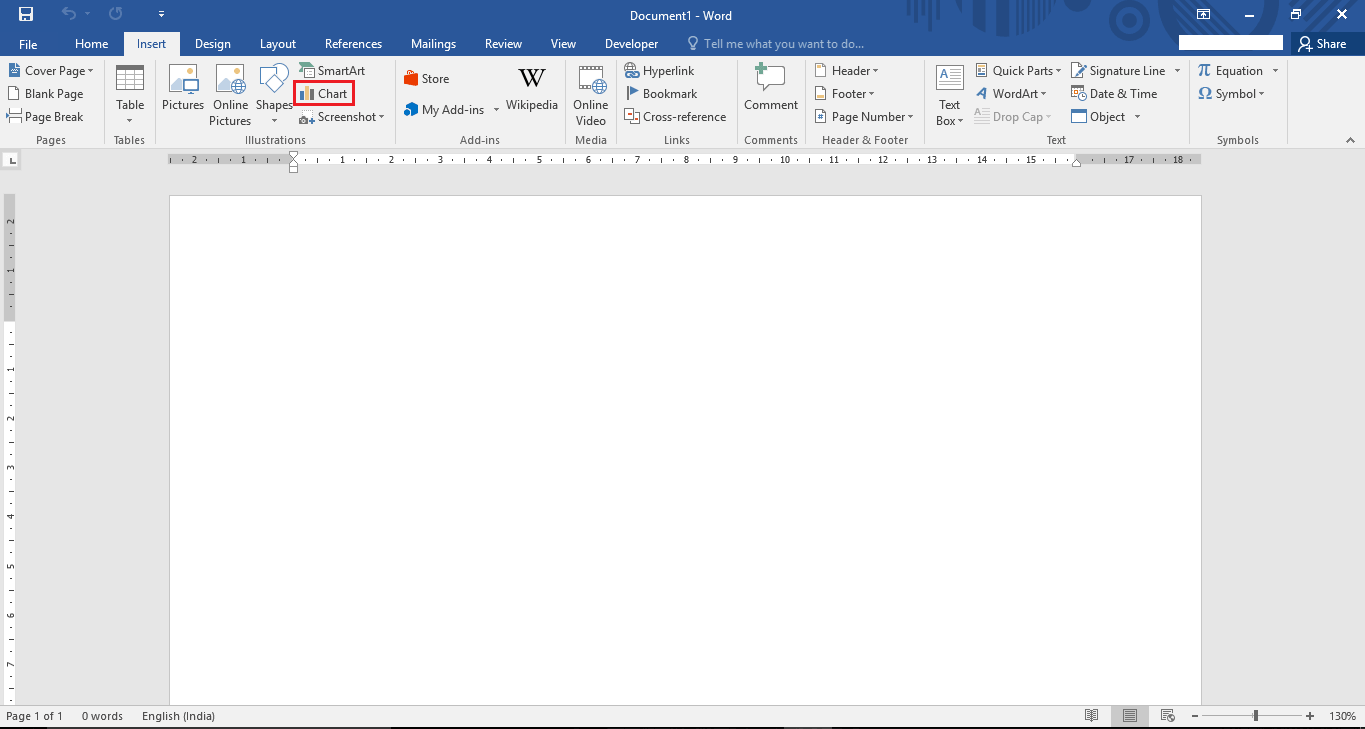 microsoft word add field for charts