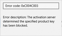 error code 0xC004C003