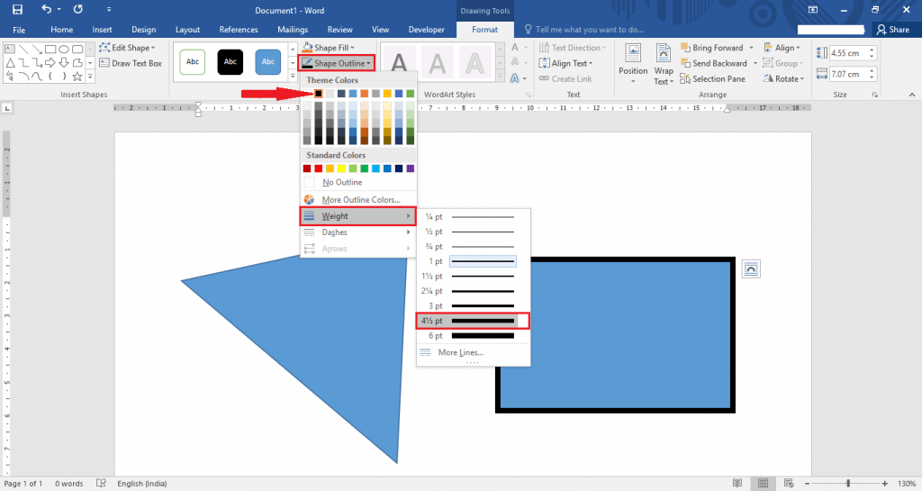 How to insert & edit Shapes in Microsoft Word 2016