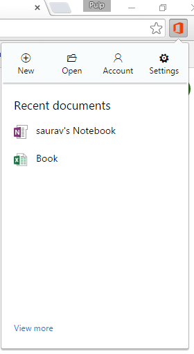 How to use Chrome extension for Microsoft Office Online