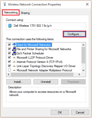 windows 10 wifi off