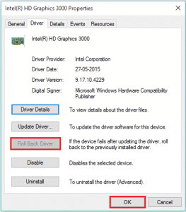 roll back device manager driver min