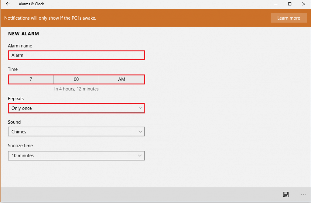 How to Create an Alarm in Windows 10
