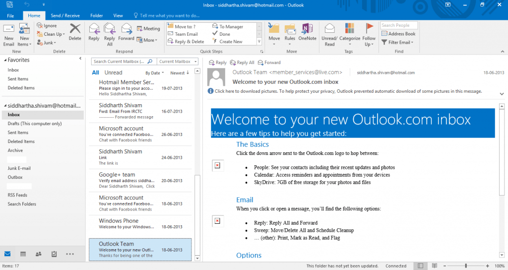 How to setup an email account in Microsoft Outlook 2016