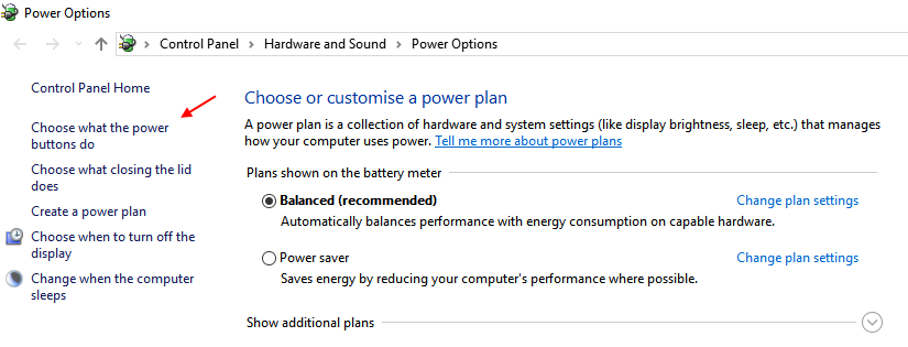 Choose What The Power Buttons Do Windows 10