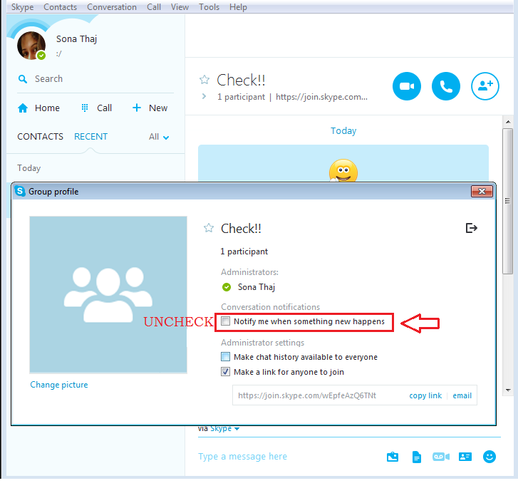 How to Mute unwanted skype audio alerts