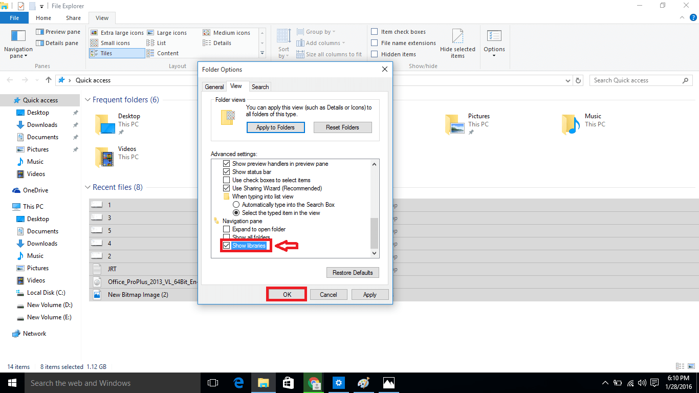 How to enable & show Libraries in Windows 10