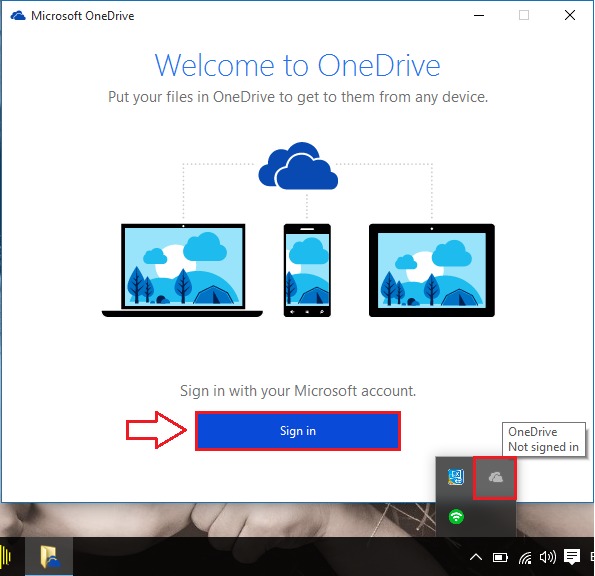 cannot sign into onedrive