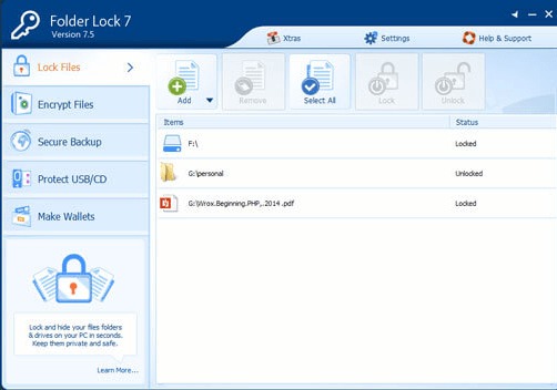 lock windows folder freee software