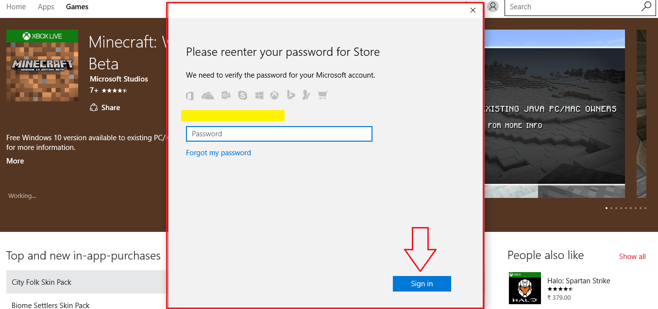 microsoft store get the app does nothing