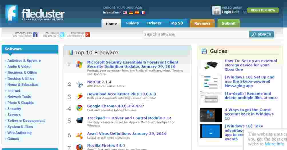 websites for free software download