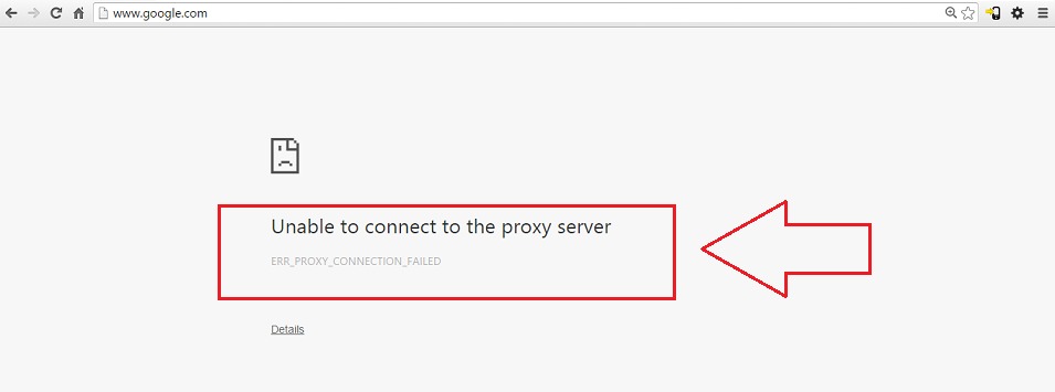 Unable to connect to proxy