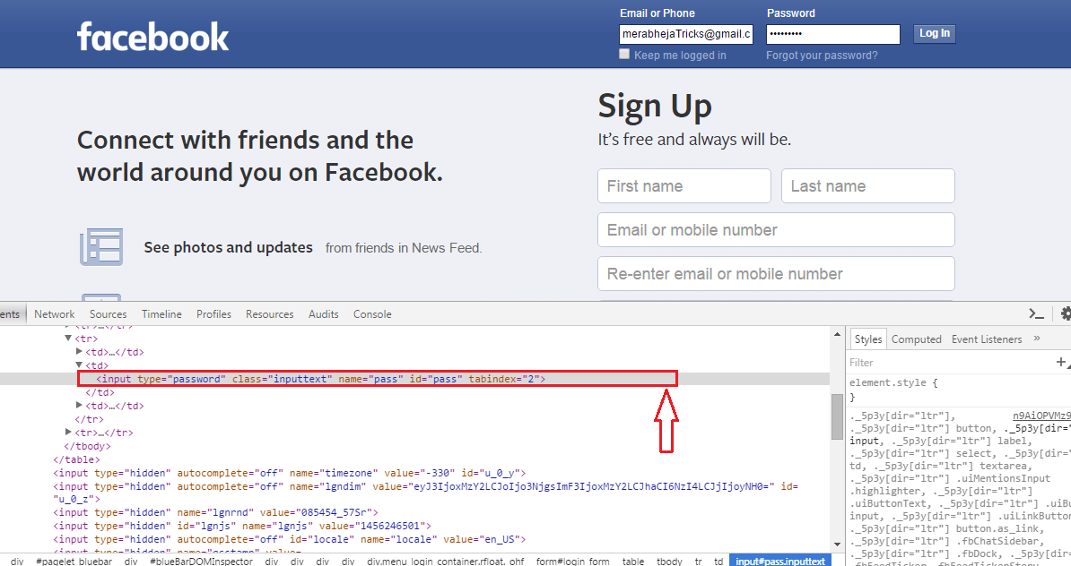 How To View Hidden Facebook Password On Your Browser