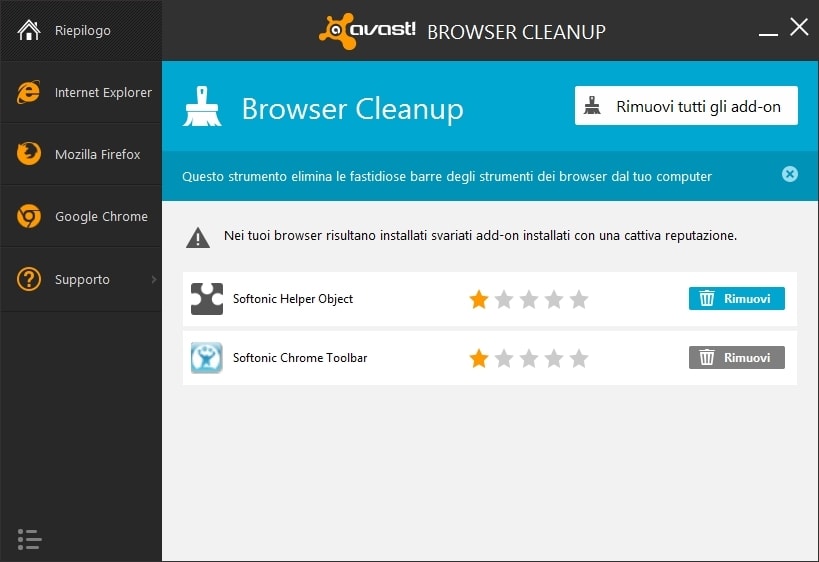 avast browser cleanup doesnt detect chrome