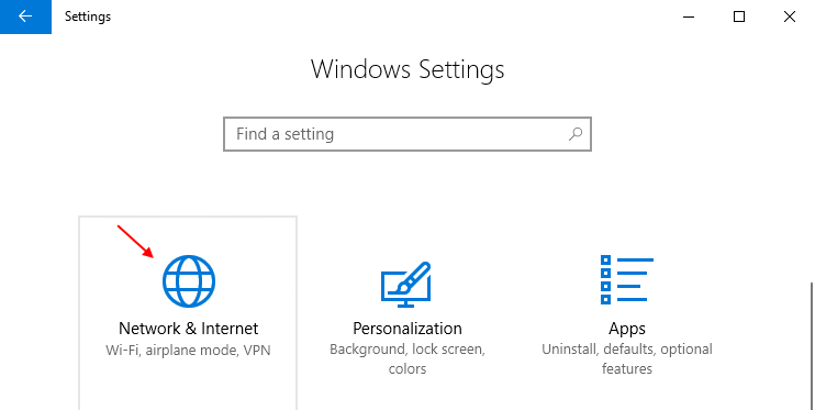 Network Internet Windows 10 Settings