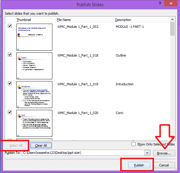 how to know the size of a powerpoint slide