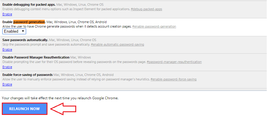 allow passwords for mac in chrome