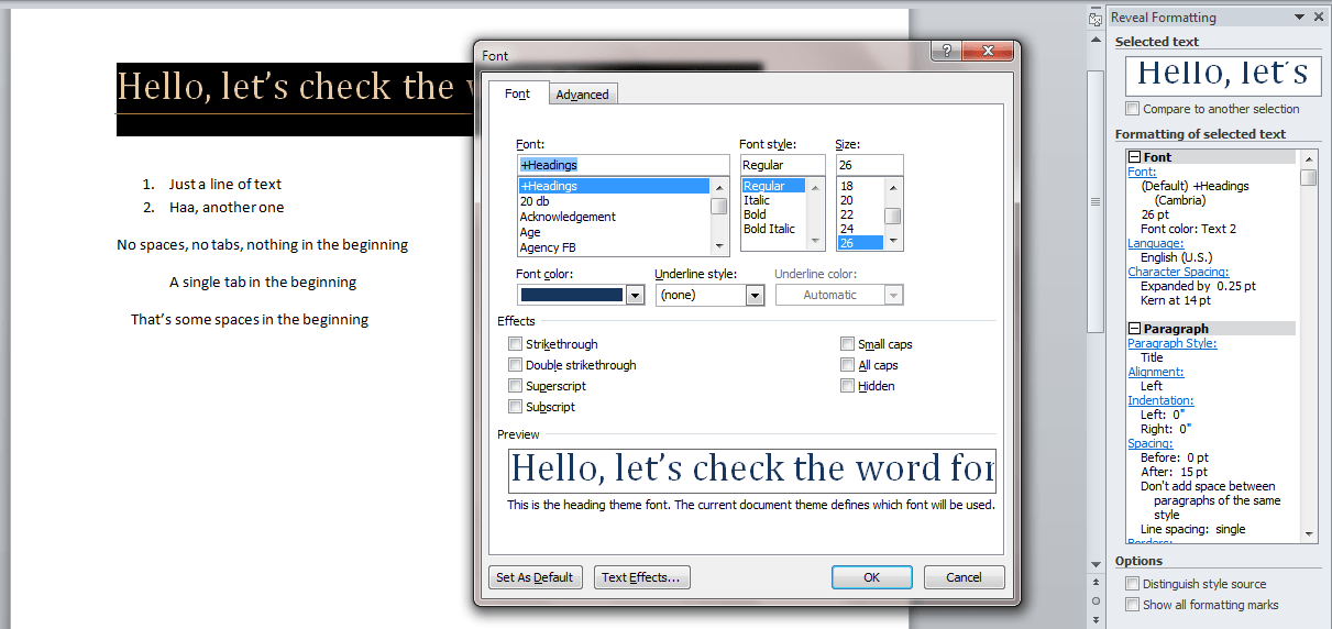 how to display formatting marks in word 216