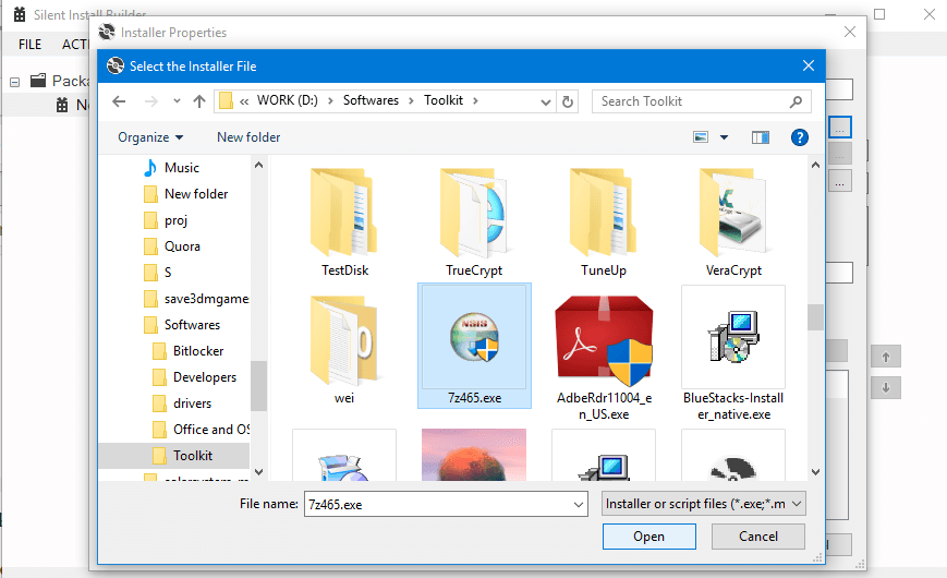 Как выглядит установочный файл. Как сделать файл тихой установки. Silent install Builder.