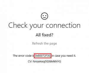 The connection error with code