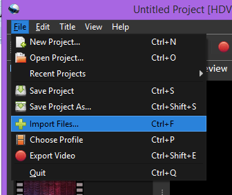 Import files to edit