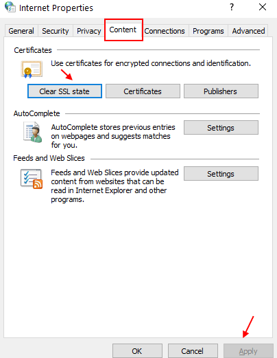 Clear Ssl Cache Min