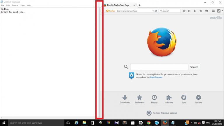Snapped Windows How To Re-size Snapped Windows In Windows 10